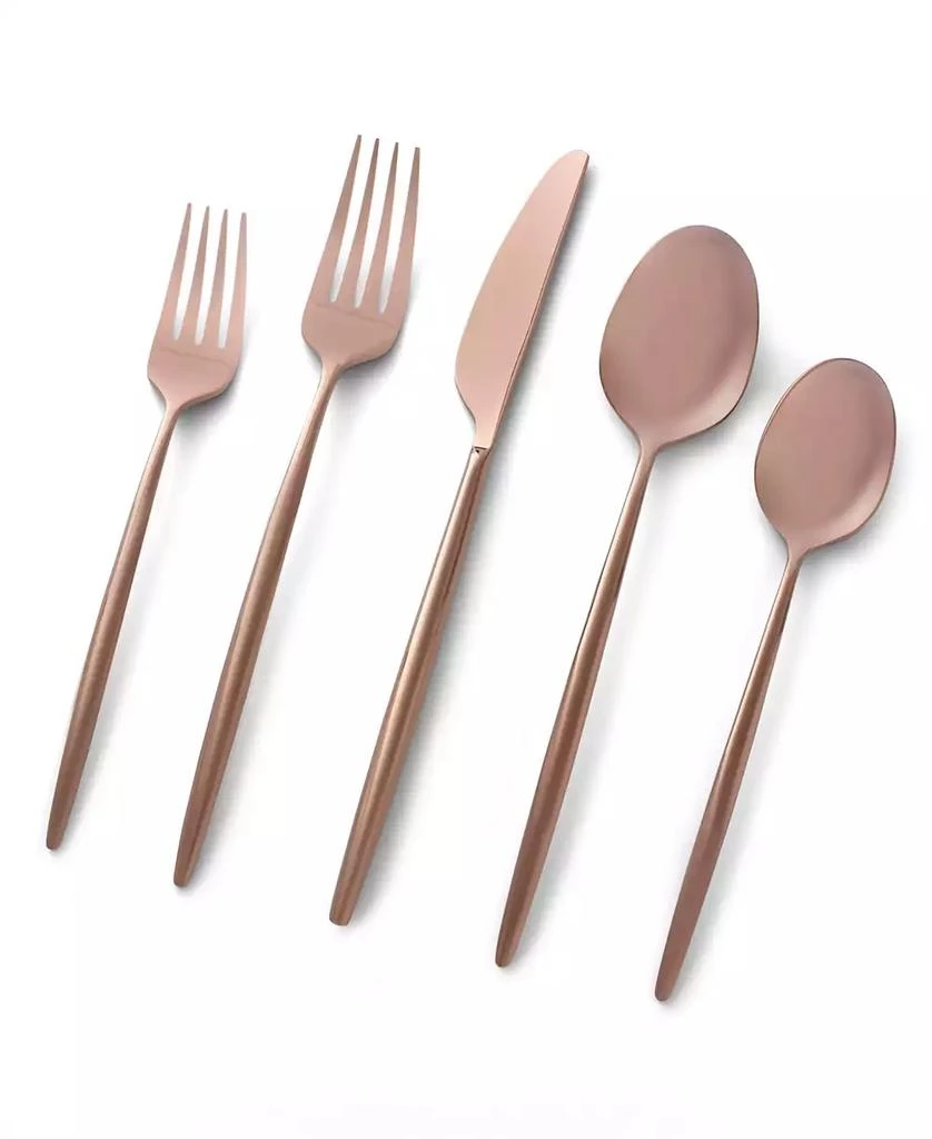 Cambridge Silversmiths Gaze Copper Mirror 20-Piece Flatware Set, Service for 4 1