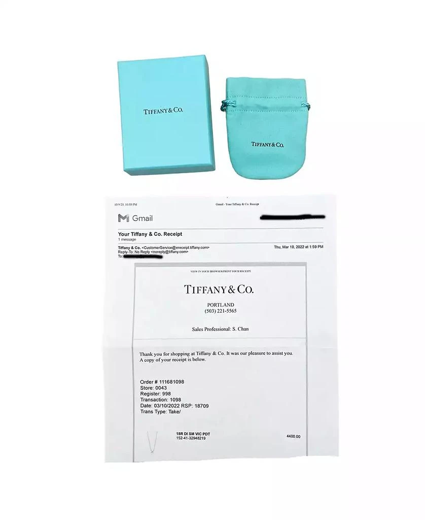 Pre-Owned Tiffany 
Co Diamond Small Model Victoria Pendant 4