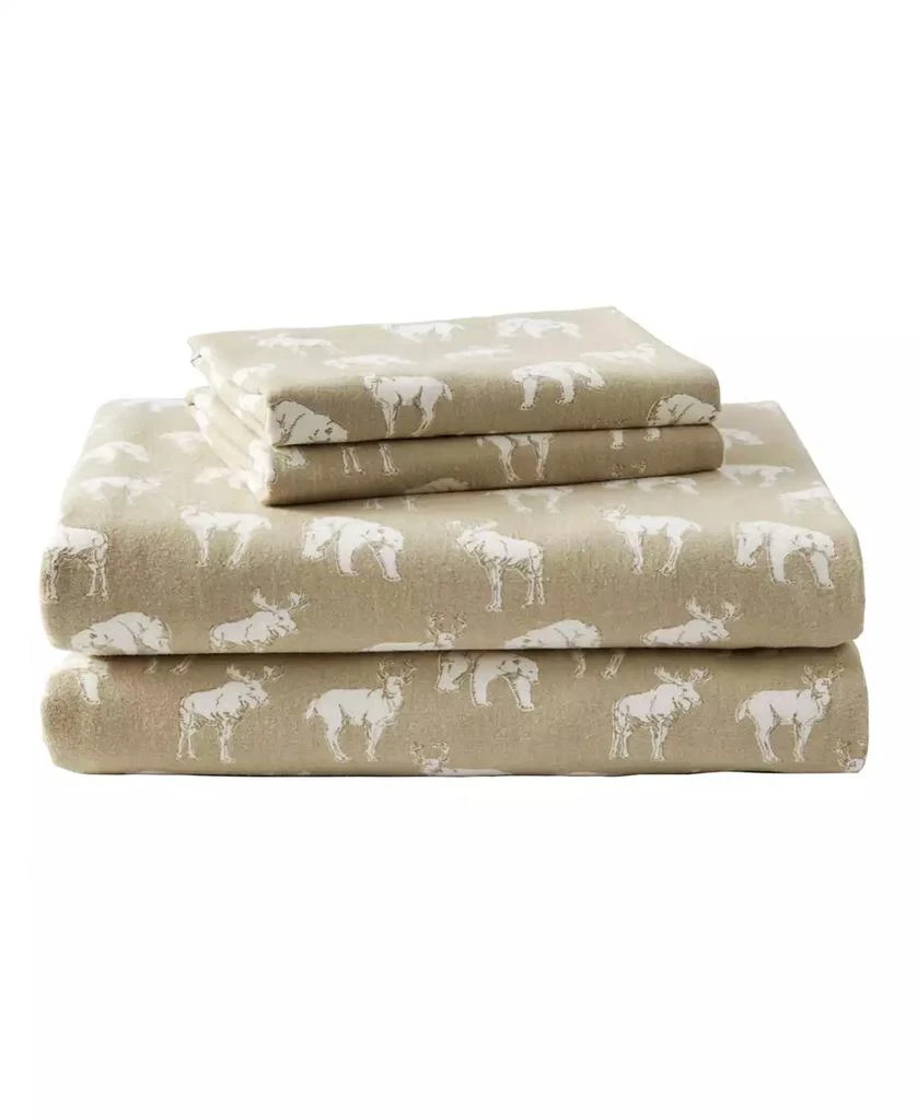 Eddie Bauer Printed Cotton Flannel 3-Pc. Sheet Set, Twin XL 1