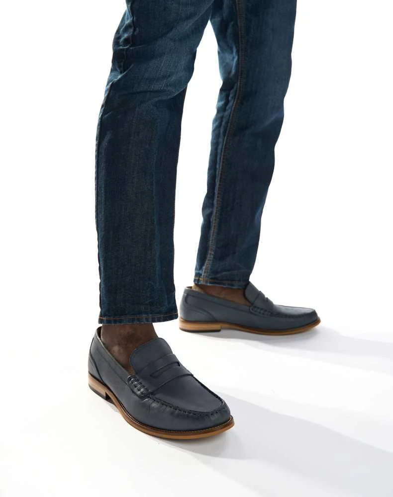 Base London Base London Garfield penny loafer in navy  display picture 1