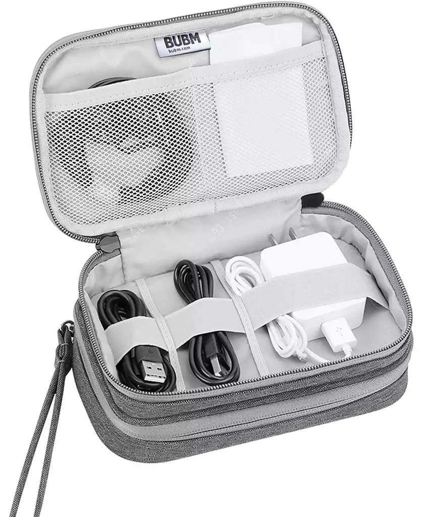 BUBM Gray Travel Case for Nintendo 3DS/3DS XL/New 2DS XL - Double Compartment Protective Carrying Bag with Accessory Storage 4