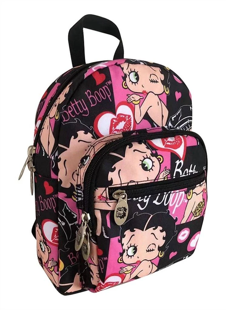 Betty Boop Women's Mini Backpack In Pink Multi 1