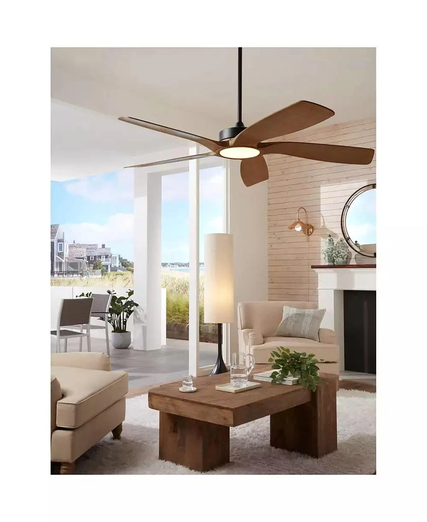 Casa Vieja 56" Modern Indoor Outdoor Ceiling Fan with LED Light Remote Oil-Rubbed Bronze Damp Rated Dimmable for Patio Exterior 8