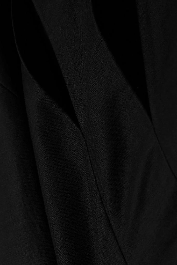 A.W.A.K.E. Mode Cutout linen, cupro and cotton-blend maxi dress 4