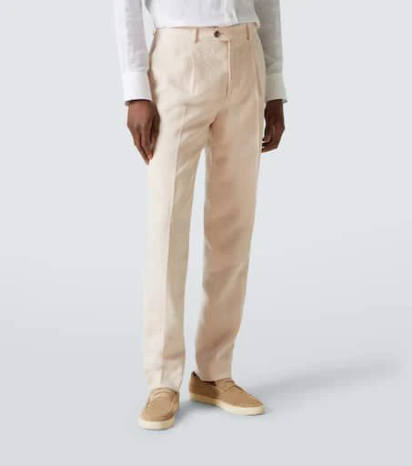 Brunello Cucinelli Double-breasted linen suit 5