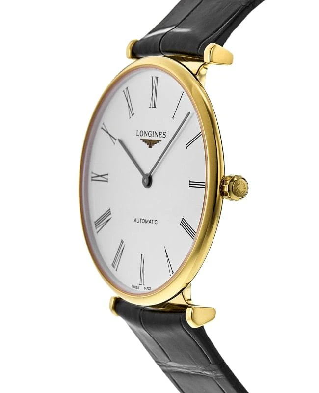 Longines Longines La Grande Classique Automatic White Roman Dial Yellow Gold Plated Leather Strap Men's Watch L4.918.2.11.2 3