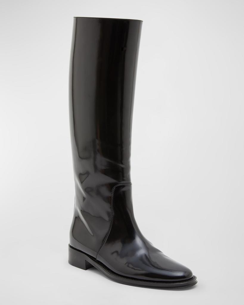 saint laurent patent boots