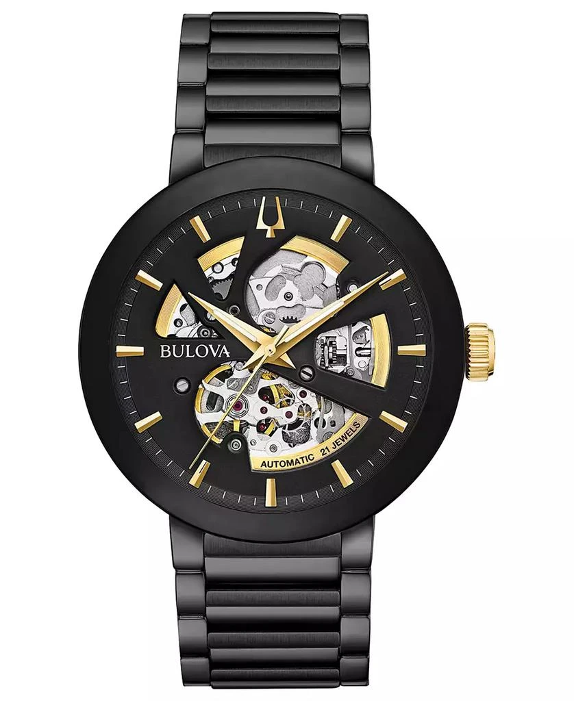 Bulova Men's Futuro Black Stainless Steel Bracelet Watch 42mm 1