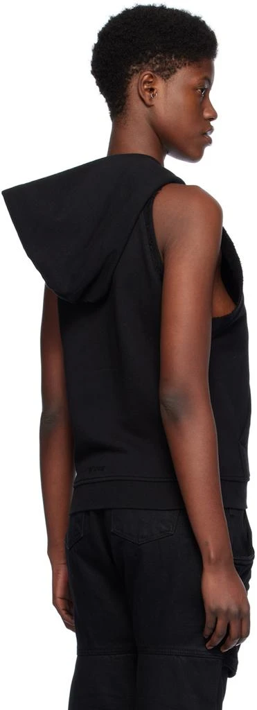 We11done Black Sleeveless Hoodie 3