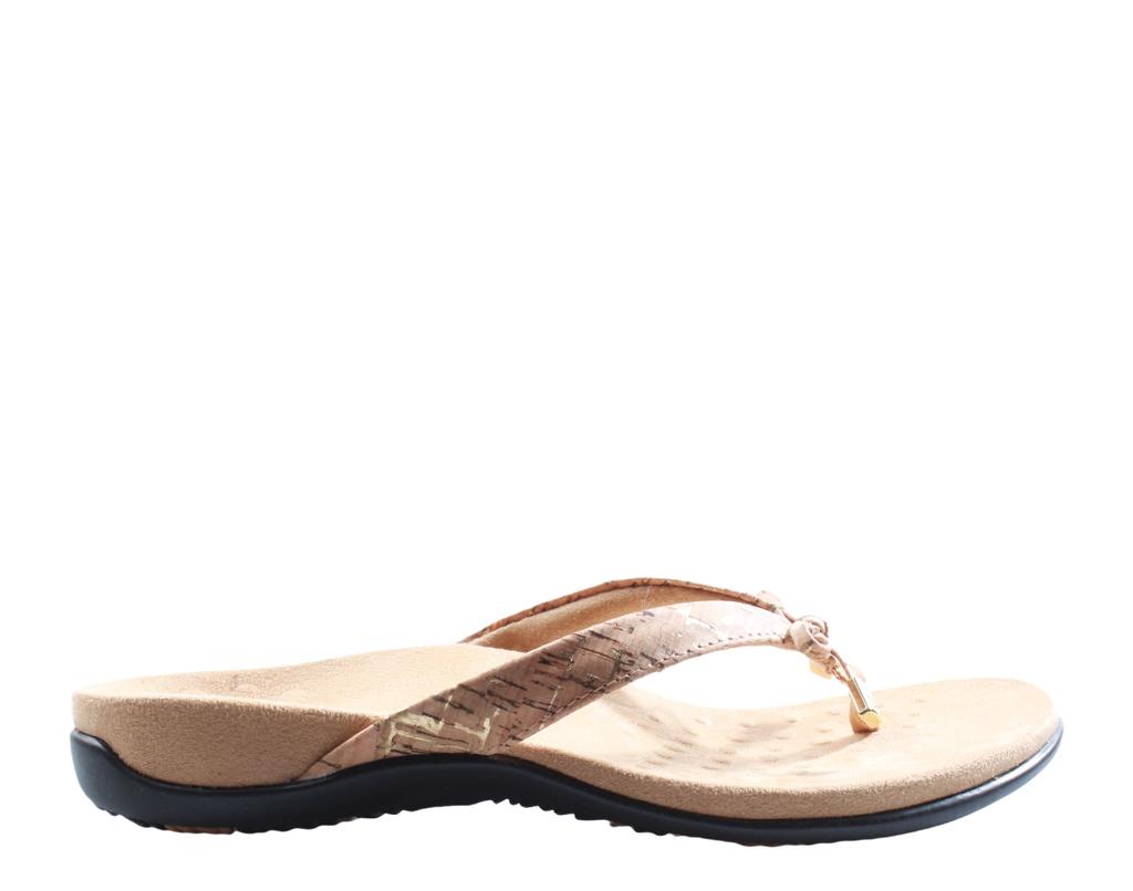 VIONIC Women's Bella II Gold Cork Thong Sandals 10000435-713