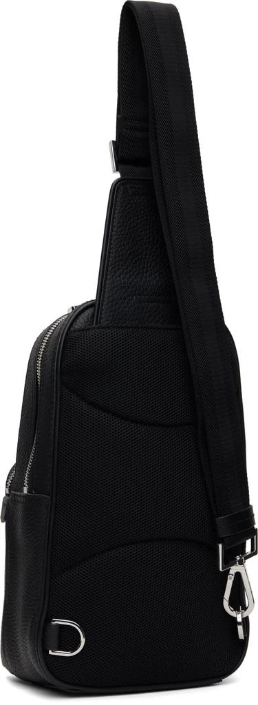 Hugo Boss Black Grained Leather Single Backpack 3