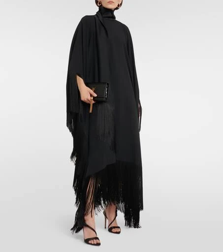Taller Marmo Mrs. Ross fringe-trimmed crêpe kaftan 2