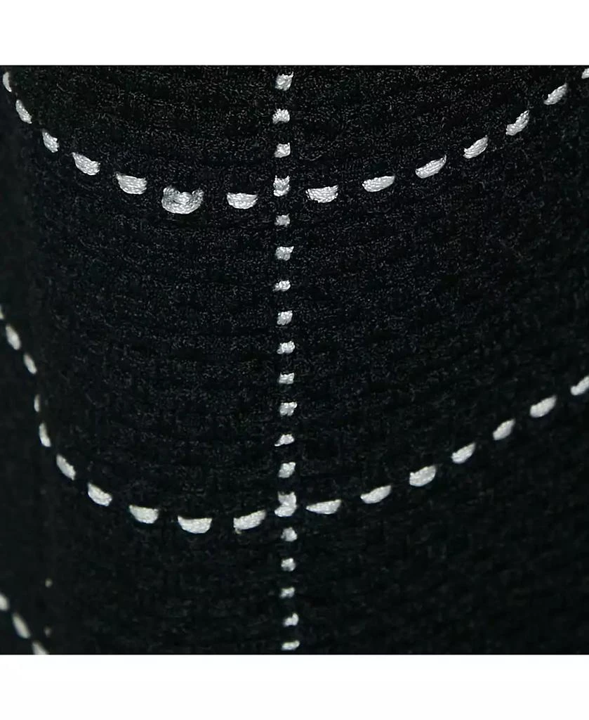 Pre-Owned Balmain Women's Black Patterned Knit Chain Strap Detail Jumpsuit 6