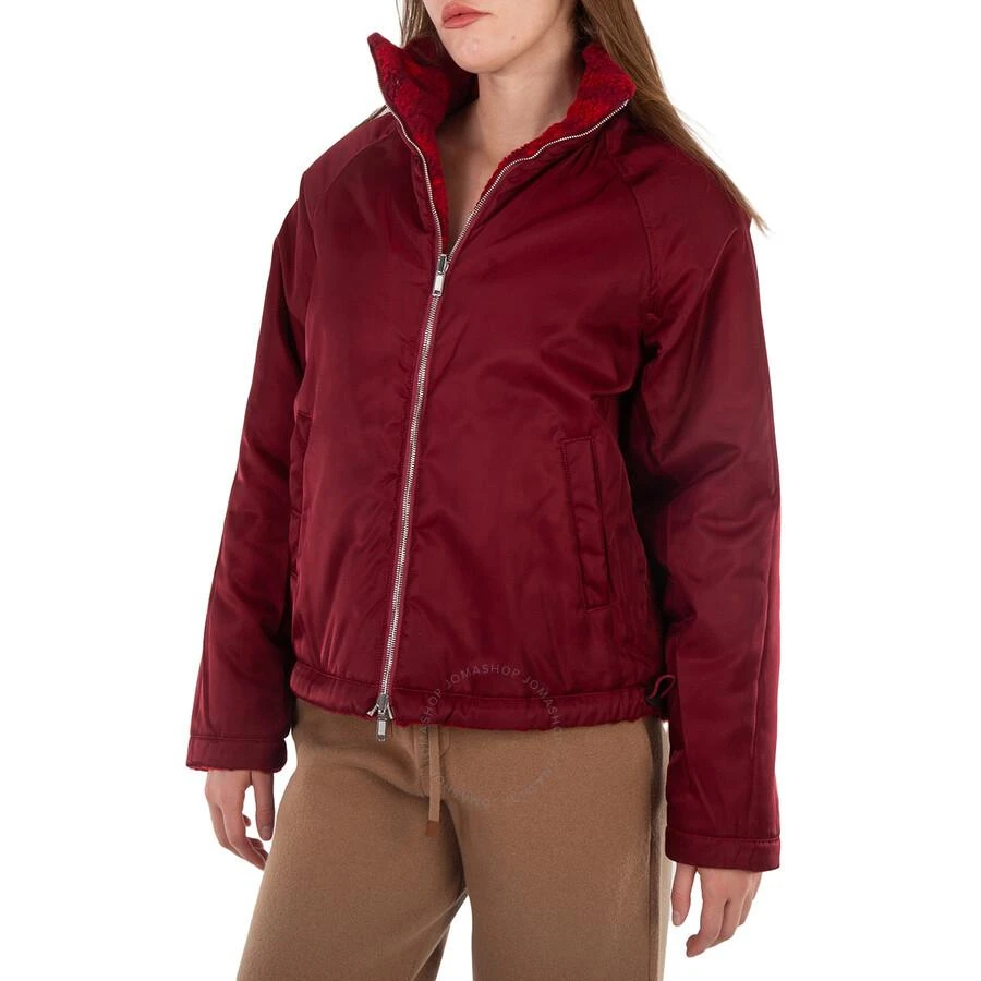 Burberry Ladies Reversible Checked Fleece Bomber Jacket 2