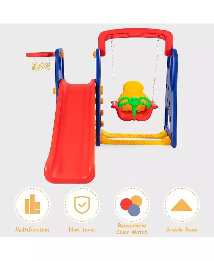 Mecale 3-in-1 Toddler Climber and Swing Playset 5