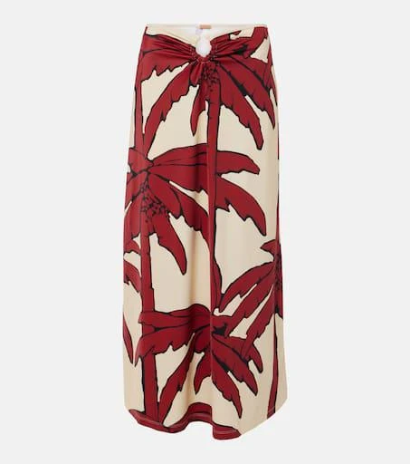 JOHANNA ORTIZ Palms Breath Of Life printed midi skirt 1