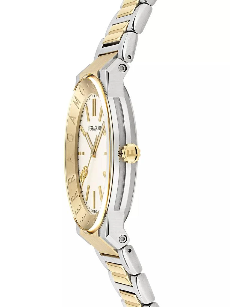 Salvatore Ferragamo Two-Tone Stainless Steel Logo Bracelet Watch/41MM 2