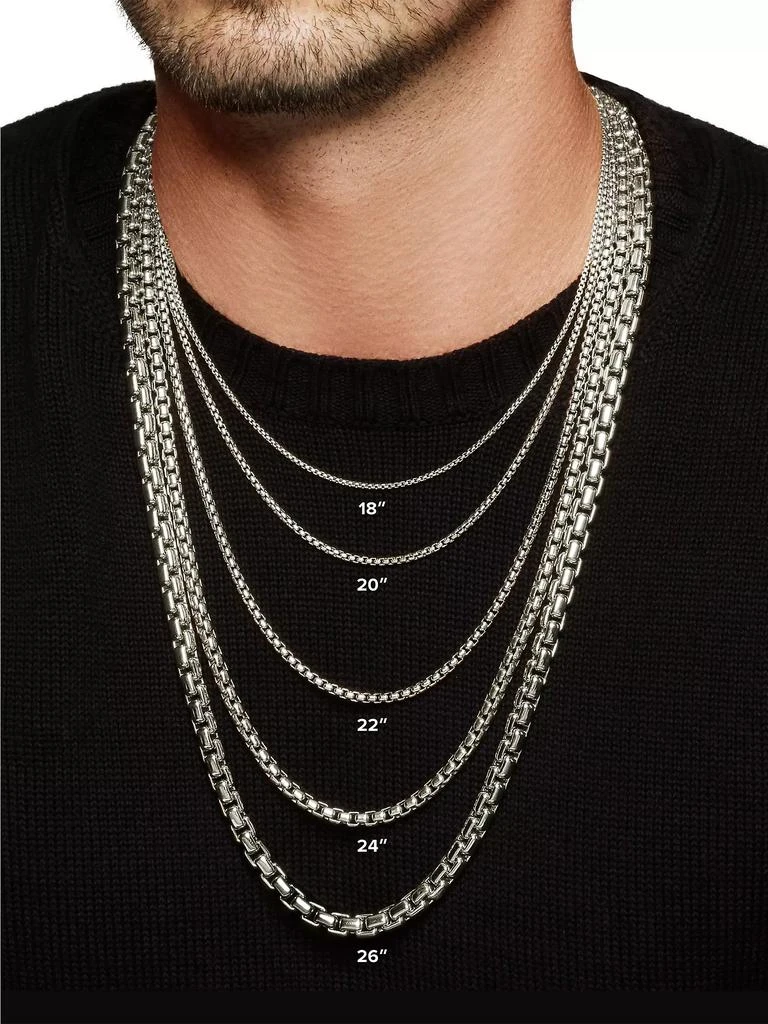 David Yurman Box Chain Necklace with Grey Titanium 5