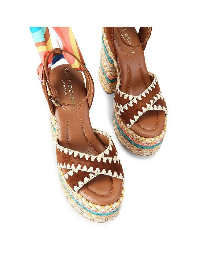 Kurt Geiger Women's Chelsea Scarf Platform Sandals 6