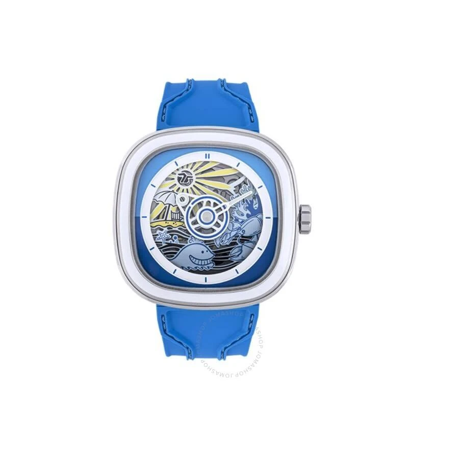 Sevenfriday Seven Friday "Beach Club" Automatic Blue Dial Men's Watch T1/09 1