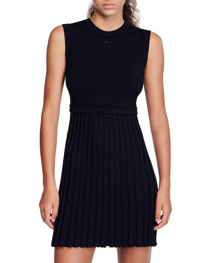 Sandro Scorpion Pleat Skirt Dress 1