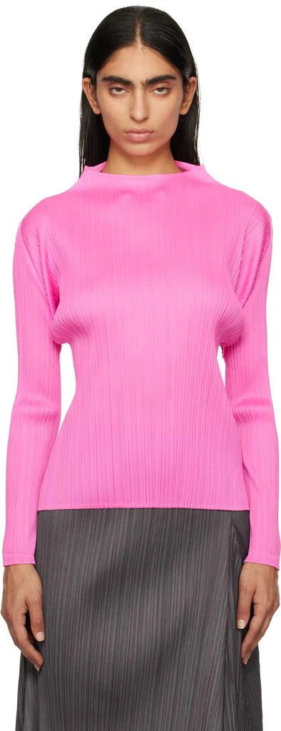Pleats Please Pink Monthly Colors October Turtleneck 1