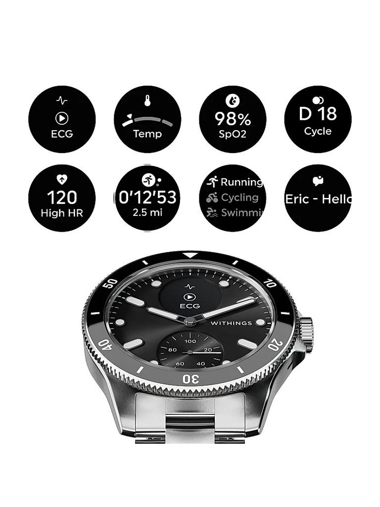 Withings Scanwatch Nova Premium Heart Health Hybrid Smartwatch - 42MM 3