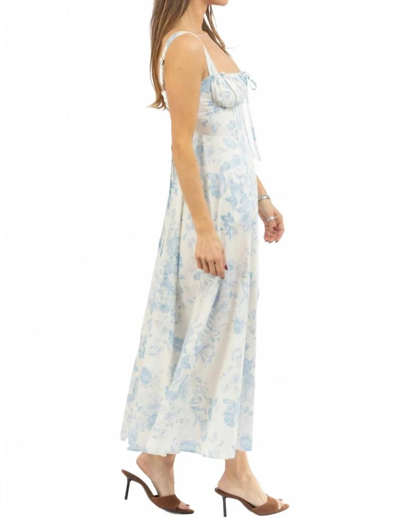 MABLE Flo Bustier Midi Dress In Blue 3