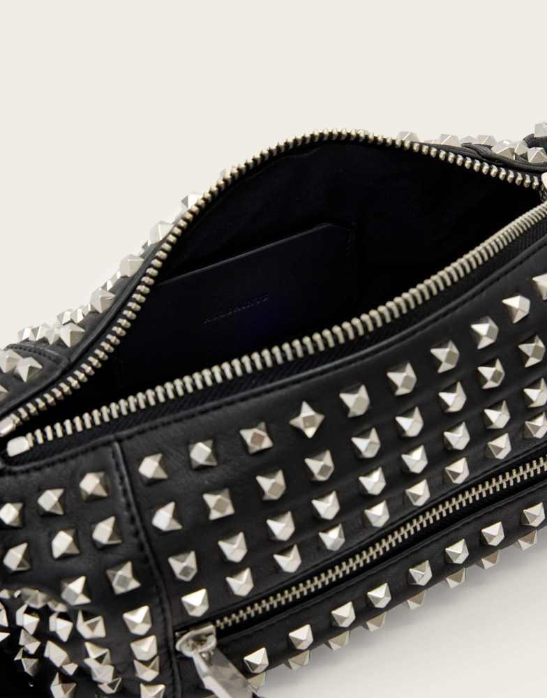 ALL SAINTS AllSaints Vega mini leather studded shoulder bag in