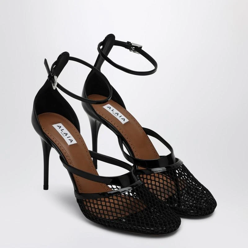 Alaïa Black thong sandals in mesh 2
