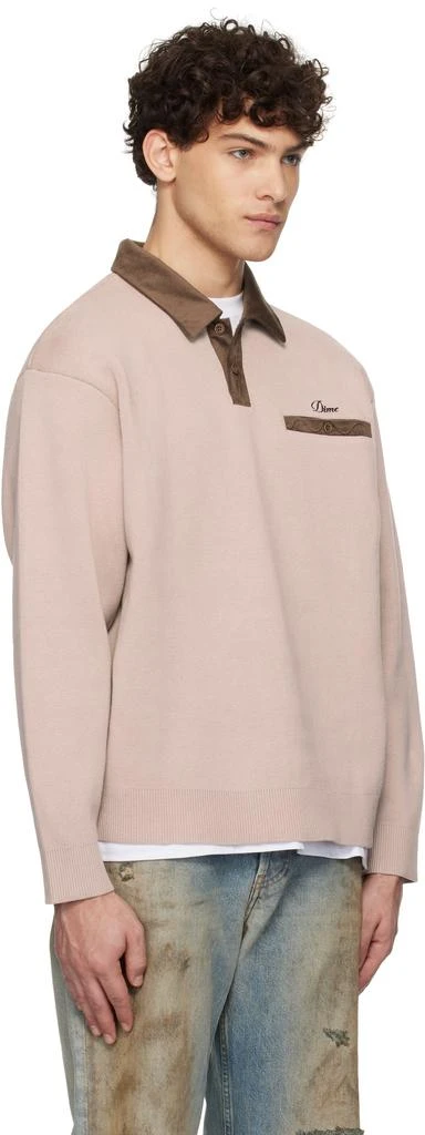 Dime Brown Casino Rugby Polo 2