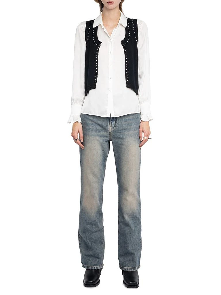 ZADIG
VOLTAIRE Dublin Studded Wool-Cashmere Sweater Vest 2