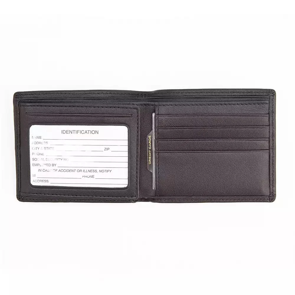ROYCE New York Men'S Bifold Wallet With Double Id Flap 3