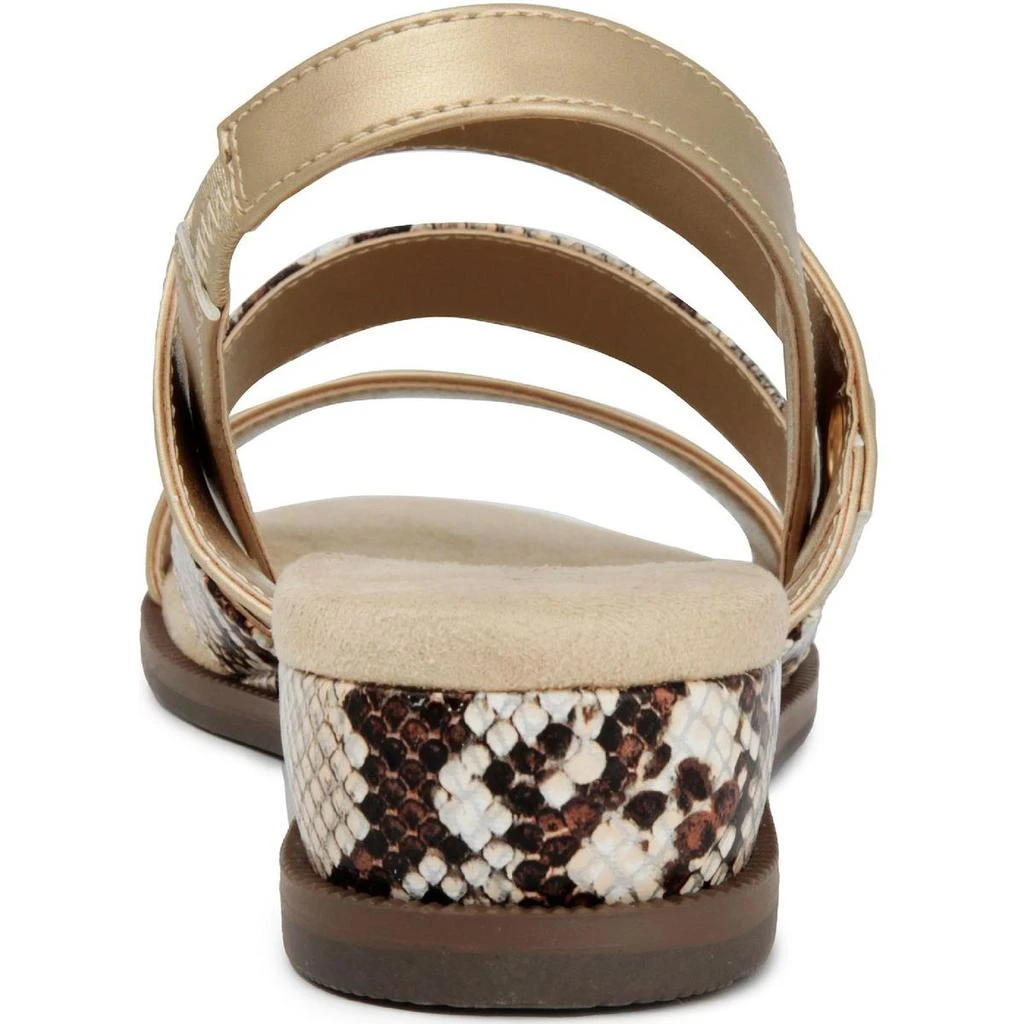 Karen Scott Xeena Womens Patent Embossed Slingback Sandals 3