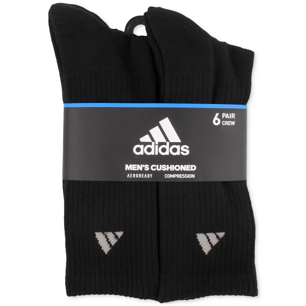 adidas Men's Cushioned Athletic 6-Pack Crew Socks 9
