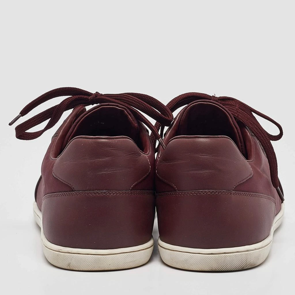 Louis Vuitton Louis Vuitton Burgundy Leather Victoire Lace Up Sneakers Size 44 5