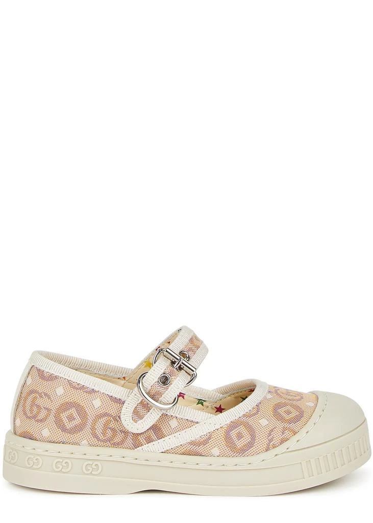 Gucci KIDS Melanie GG monogrammed canvas flats 1