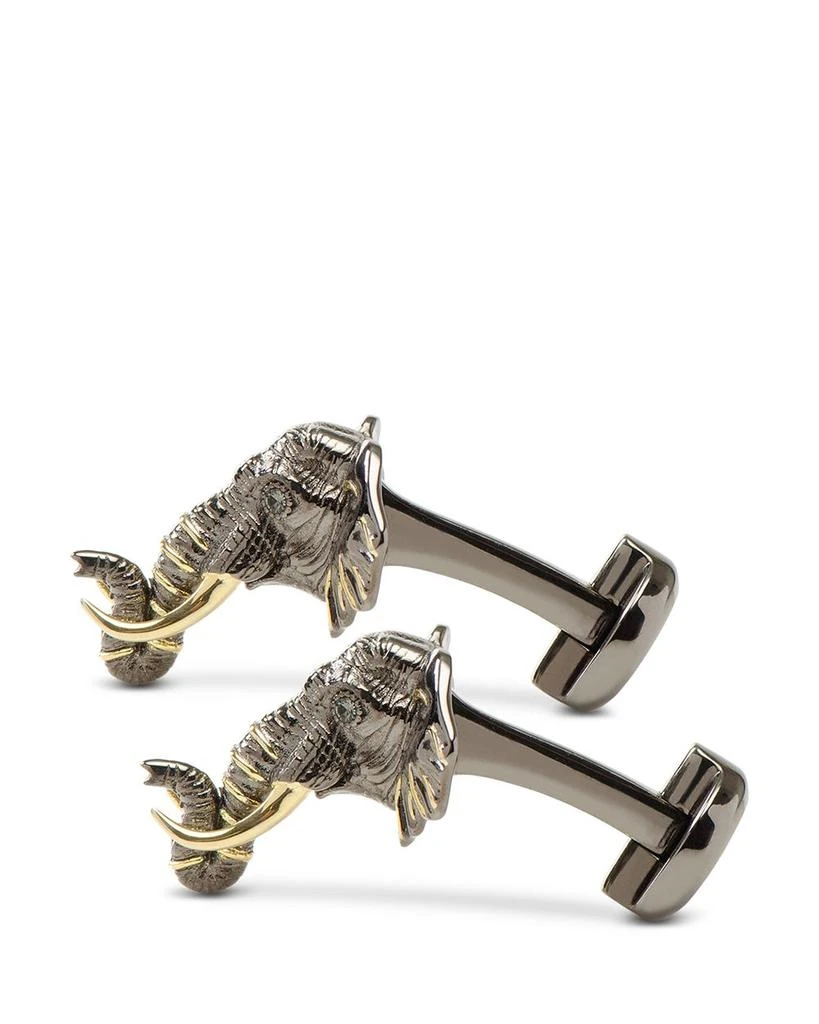 Cufflinks Inc Sterling Silver and 14K Gold Elephant Cufflinks 5