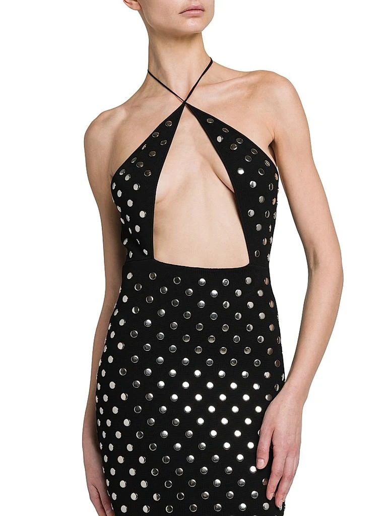 how to use boob tape for halter neck dress Andria Halterneck Tulle Mini Dress White