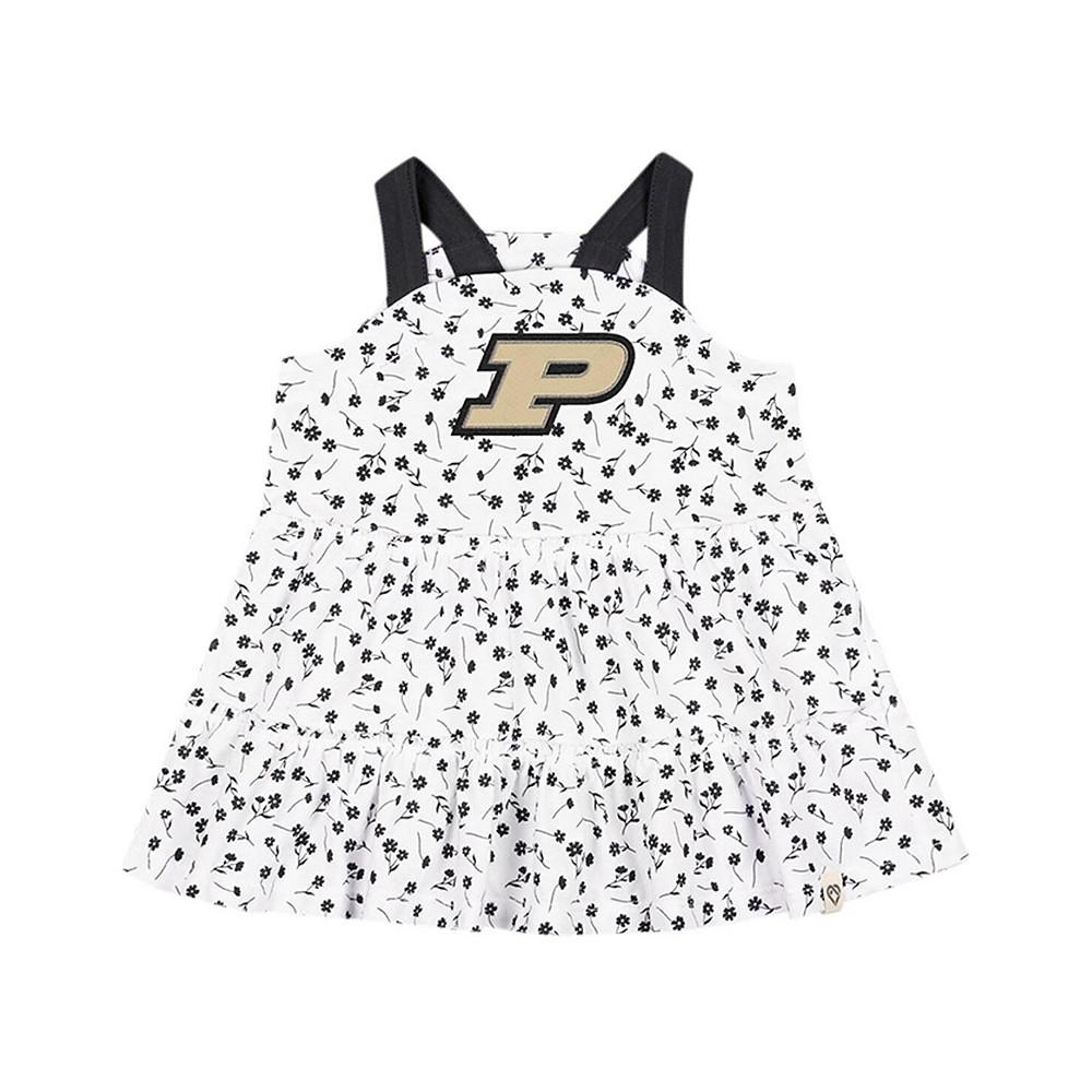 Colosseum Baby Girls White Purdue Boilermakers Robin Floral Dress