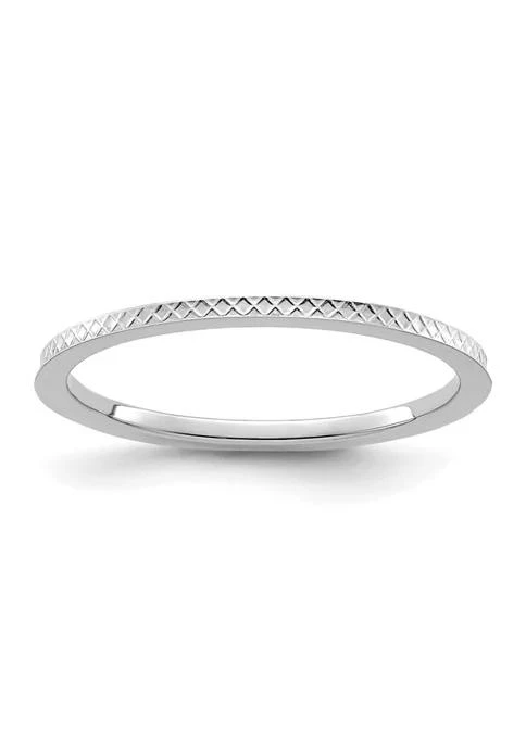 Belk 
Co. 14K Gold 1.2mm Criss-Cross Pattern Stackable Band