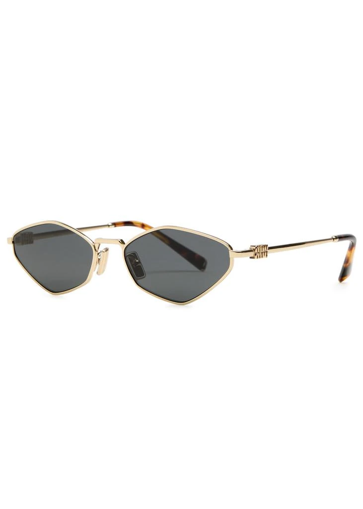 Miu Miu Narrow hexagonal-frame sunglasses  1