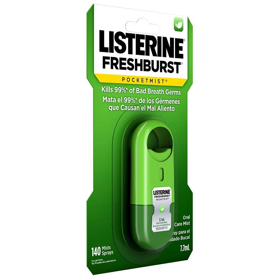 Listerine Pocketmist Fresh Breath Spray Mist Spearmint 3