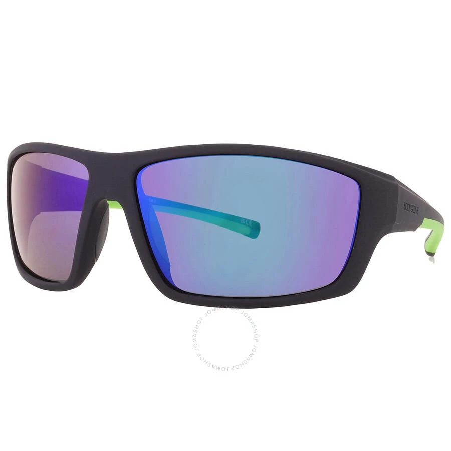 Body Glove BGFL 25 425 Polarized Green Mirror Wrap Men's Sunglasses 10270145.CGR BLKGRN 2