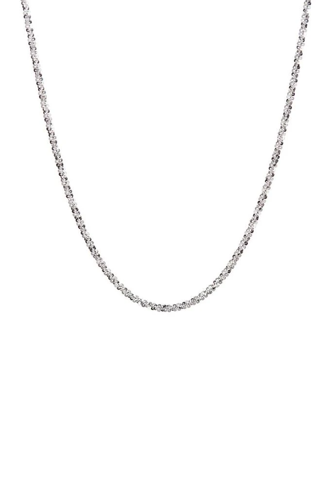 BEST SILVER Sterling Silver Twisted Chain Necklace