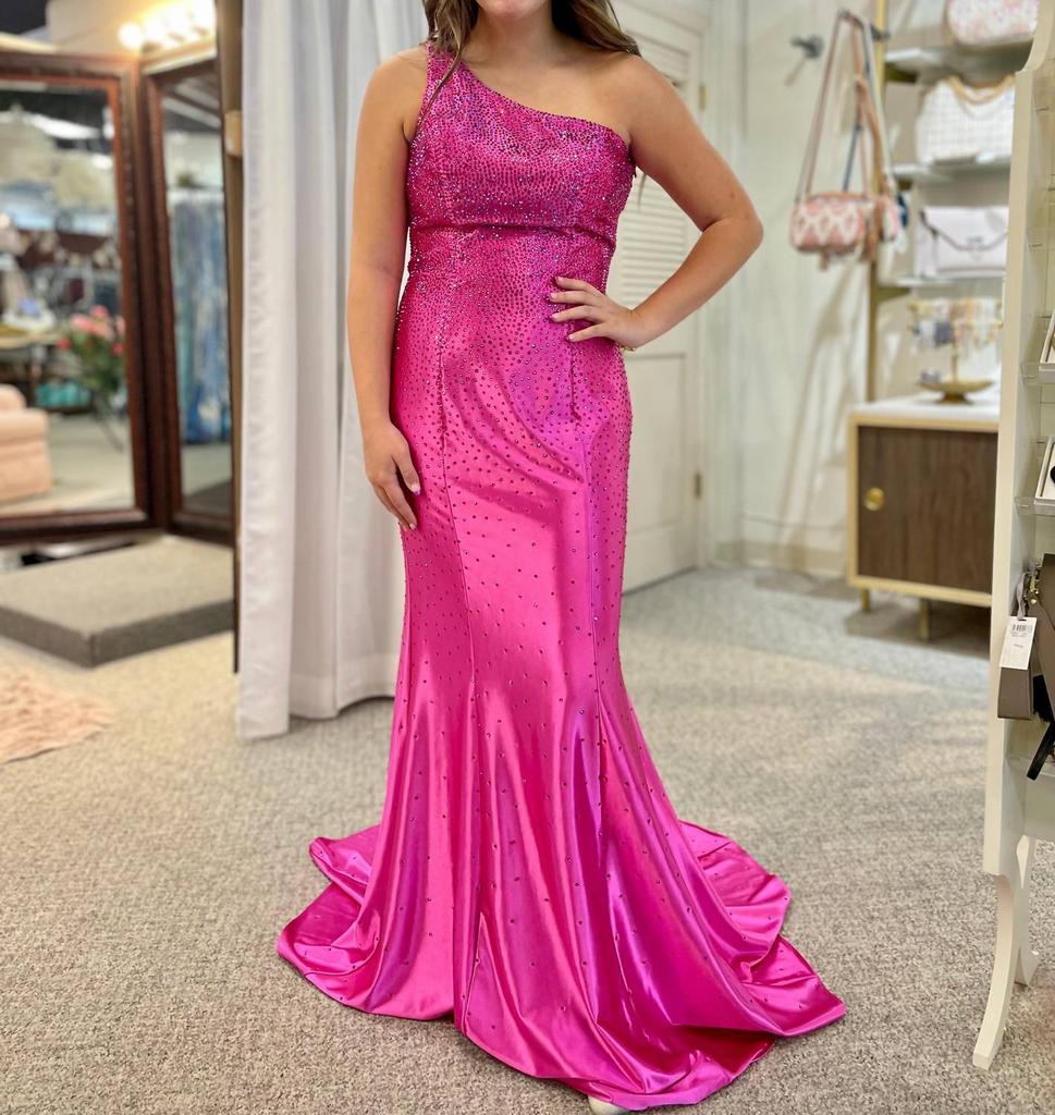 Faviana Faviana - Beaded One Shoulder Long Dress