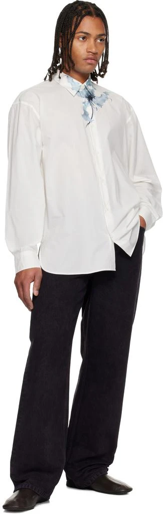 Dries Van Noten Off-White Loose Cotton Shirt 4