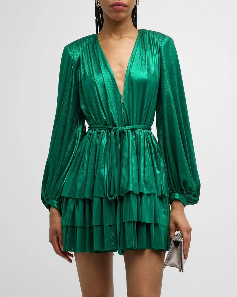 embellished long sleeve mini dress in sand Bebe Women's Long Sleeve Embellished Illusion Mesh Mini Dress
