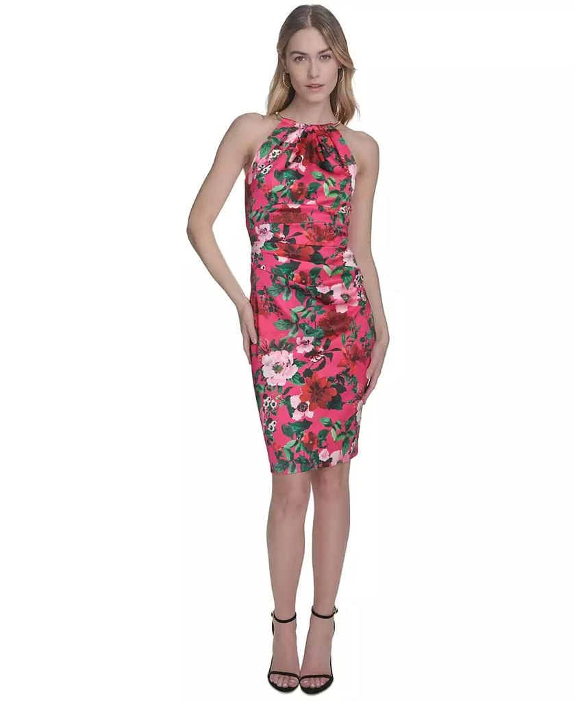 Eliza J Women's Printed Side-Pleat Sleeveless Sheath Dress 1