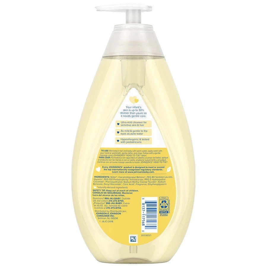 Johnson's Baby Head-To-Toe Tear-Free Body Wash & Shampoo 4